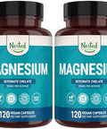 Nested Naturals Magnesium Glycinate Chelate 200Mg Chelated Magnesium Supplement For Muscle Cramps Relaxation & Sleep Support 100% Albion Traccs Buffered Magnesium Glycinate 240 Vegan Capsules