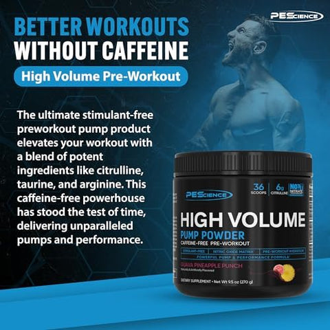 Pescience Pre Workout Stack â€“ Prolific & High Volume Guava Pineapple Nitric Oxide Booster â€“ 40 & 36 Scoops L Arginine Nitrate L Citrulline Pre Workout Powder For Men & Women