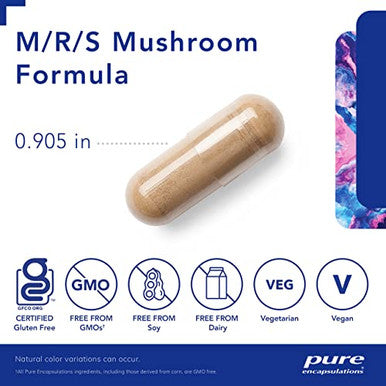 Pure Encapsulations M/R/S Mushroom Formula 120 vegcaps
