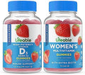 Lifeable Sugar Vitamin D 5000 Iu + Women'S Multivitamin Gummies Bundle Great Tasting Vitamin Supplement Gluten Gmo Chewable Gummy