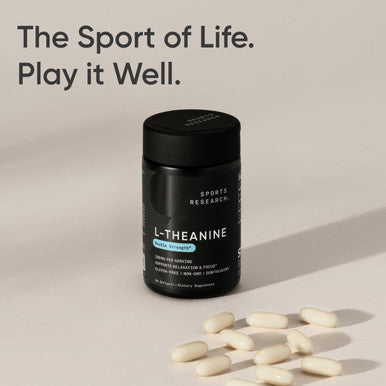 Sports Research Double Strength L-Theanine Supplement - Suntheanine Softgels For Focus, Relaxation & Alertness - Non-Drowsy Support Made With Coconut Oil, Non-Gmo & Gluten - 200Mg, 60 Count