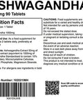 Ashwagandha Extract 1000mg 90 Tablets UK Made. Pharmaceutical Grade Supplement, Mood Stress
