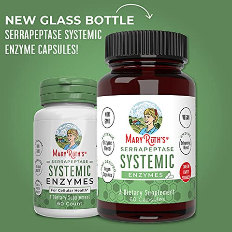 Maryruth'S Maryruth Organics Serrapeptase Enzymes Capsules Up To 2 Month Supply Enzyme Supplement For High Potency Sinus Relief Pills Tissue Health And Cellular Health Vegan Gluten Free 60 Count