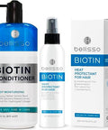Belliisso Biotin Conditioner And Biotin Heat Protectant Spray For Hair With Moroccan Argan Oil