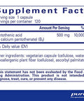 Pure Encapsulations Pantothenic Acid 120 vegcaps