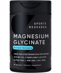 Sports Research Magnesium Glycinate Supports Restful Sleep & Enzymatic Processes 160 mg Chelated Magnesium Liquid Softgel 60 Count