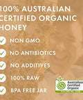 BIOSOTA Organic Manuka Honey MGO 550+ - Medical Grade Manuka Honey from Australia NPA/ULF 15+, 100% Raw Unheated Pure Honey, 8.8oz (550+) (MGO 550+)