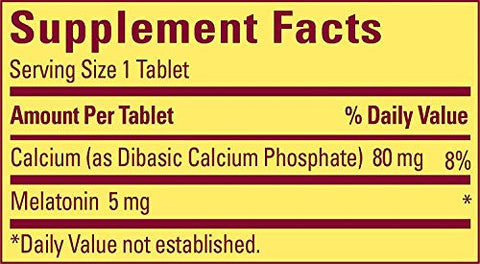 Nature Made Melatonin Maximum Strength 5 Mg 90 Tablets (2 Pack)