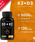 Nutrachamps Elderberry And Vitamin D3+K2 Capsules Bundle