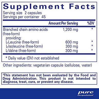 Pure Encapsulations BCAA 600 mg 90 vegcaps
