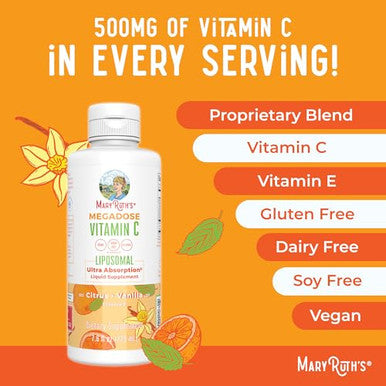 Maryruth's Turkey Tail Mushroom Liposomal (Chocolate Fudge) & Vitamin C Liposomal