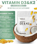 Resilia D3 K2 Vitamin 10000 IU + MK7 200 mcg High Potency Softgels with Coconut Oil for Maximum Absorption Supports Bone Strength Heart Health and Immune System (30 Count)