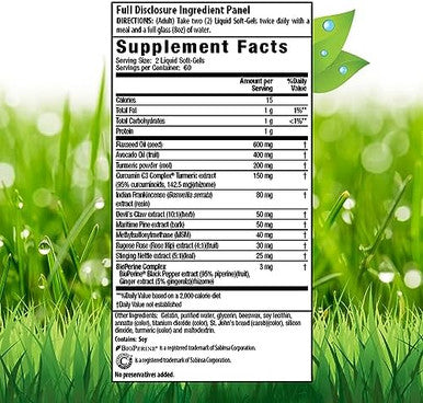 Irwin Naturals Wholebody Turmeric + Curcumin C3 Complex 120 Liquid Softgels With Boswellia Maritime Pine Bark Msm & Rose Hip
