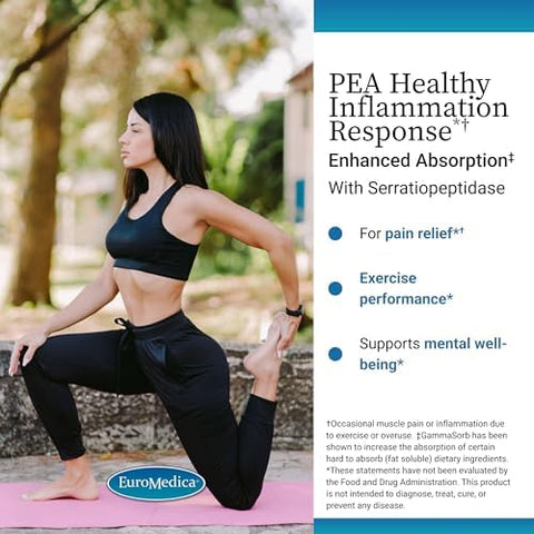 Terry Naturally Euromedica Pea Healthy Inflammation Response Joint Health Support Exercise Performance & Postworkout Support Of Dairy Gluten Or Soy 60 Capsules (30 Servings)