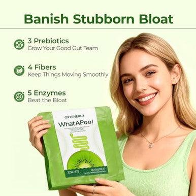 Oxyenergy Psyllium Husk Powder Organic Fiber Powder Supplement For Women & Men Gut Health Kiwi Powder Flavored Daily Soluble Bloating Relief & Digestive Vegan Gluten-Free Non-Gmo 30 Packets