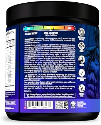 Prosupps Hyde Signature Sustained Pre-Workout Blue Razz 30-Servings And Creatine 300 Bundle