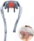 Electric Back Massager With Heat,Neck Trapezius Massager Kneading Rechargeable Cordless Shoulder Belt Portable Massage Machine For Pain Relief Deep Tissue
