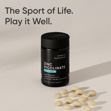 Sports Research High Potency Zinc Picolinate 30Mg With Organic Coconut Oil Highly Absorbable Zinc Supplement For Healthy Immune & Enzyme Function - Non-Gmo Tested & Gluten-(90 Liquid Softgels)