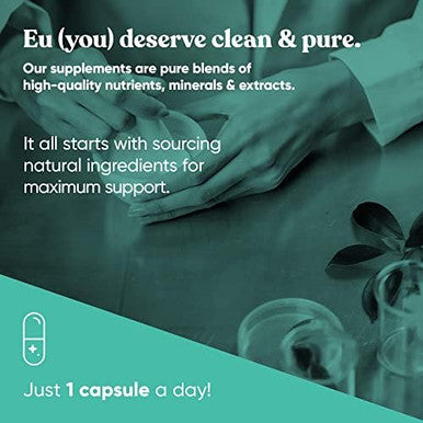 Eu Natural Biotin 5000 Mcg Hair Skin Nails Supplement High-Potency Hair Growth Vitamins For Women & Men Provide Powerful Support For Healthy Hair, Stronger Nails And Glowing Skin 120 Vegan Soft Capsules