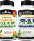 Advanced Prebiotic Gut Health Supplement (2 Month Supply) Plus 40 Billion Cfu Daily Probiotic Supplement (2 Month Supply)