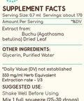 Buchu B120 Alcohol-Free Herbal Extract Tincture, Concentrated Liquid Drops Natural Buchu (Agathosma Betulina) Dried Leaf (4 fl oz)