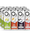 O2 Oxygenated Sports Recovery Drink | 120% More Electrolytes Than Standard Sports Drinks | Variety Pack | Non-Carbonated Electrolyte Drink | Post Workout Recovery Drink | 12 oz Cans (12 Pack)