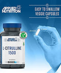 Applied Nutrition L-Citrulline 1500 1500mg L Citrulline Per Serving Muscle Recovery Supplement Increases Levels of L-Arginine and Nitric Oxide for Muscle Pump - 120 Capsules