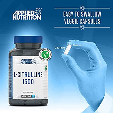 Applied Nutrition L-Citrulline 1500 1500mg L Citrulline Per Serving Muscle Recovery Supplement Increases Levels of L-Arginine and Nitric Oxide for Muscle Pump - 120 Capsules