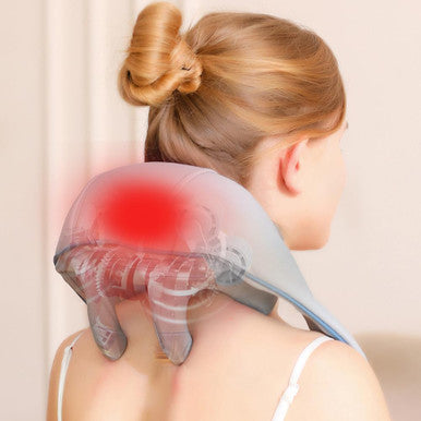Electric Back Massager With Heat,Neck Trapezius Massager Kneading Rechargeable Cordless Shoulder Belt Portable Massage Machine For Pain Relief Deep Tissue