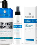 Bellisso Biotin Heat Protectant Spray For Hair With Moroccan Argan Oil And Biotin Shampoo