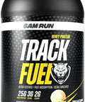 6AM Run Track Fuel Whey Protein Powder 25 Grams of Protein Easy Mixing and Great Taste BCAA Enhanced 2 Pound Vanilla