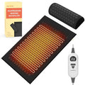 Homlyns Heated Acupuncture Mat - 6 Heat Levels With 2 Hours Auto Off And 4 Adjustable Time Settings Heating Acupressure Mat Full Body Massage Relieve Stress And Improve Sleep Black