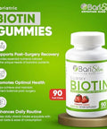 Barislim Bariatric Vitamin Biotin Gummies - Specially Formulated Gummy Vitamin For Patients After Weight Loss Surgery - Easy To Digest And Great Tasting Fruit Flavors 90 Fruit Chews
