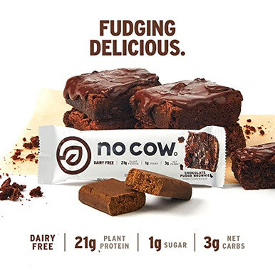 No Cow Protein Bar Chocolate Fudge Brownie