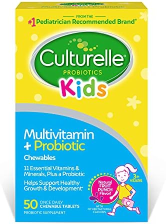 Culturelle Kids Complete Chewable Multivitamin + Probiotic For Kids and Immune Defense Probiotic With Vitamin C