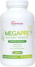 Microbiome Labs MegaPre - Dairy Free Prebiotic Supplement - Digestion Supplement to Support Bfidobacteria + Muciniphilia - Prebiotic Fiber for Gut Health & Optimal Digestion (180 Capsules)