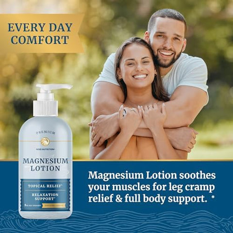 Nobi Nutrition Magnesium Lotion And Magnesium Ashwagandha Supplement Full Body Magnesium Support For Body And Mind With 8 Fl Oz Topical Magnesium Plus 2 Month Supply Magnesium Complex Pills