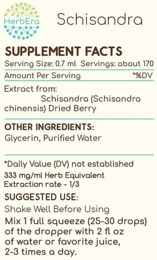 Schisandra B120 (2pcs) Alcohol-Free Herbal Extract Tincture, Concentrated Liquid Drops Natural Schisandra (Schisandra Chinensis) Dried Berry (2x4 fl oz)