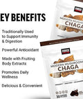 Force Factor Modern Mushrooms Soft Chews Chaga Mushrooms Supplement To Support Immunity Digestion & Gut Health Antioxidants Supplement Delicious Chewy Chocolate Roll Flavor 30 Soft Chews
