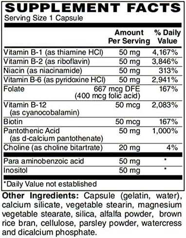 BariatricPal Sustained Release BComplex 50 Vegetarian Capsules (100 Count)