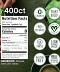 Dolce Vitta Organic Stevia Packets 400 Count Zero Calorie Natural Sweetener USDA Organic NonGMO Kosher Keto Friendly Vegan GlutenFree