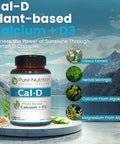 Pure Nutrition Vitamin D3 K2 + CalD PlantBased Calcium Vegan D3 From Lichen Bundle Pack