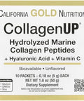 California Gold Nutrition Collagen Peptides Powder With Hyaluronic Acid Support For Healthy Hair Skin Nails Joints And Bones Nongmo Gluten Unflavored 10 Packets 0.18 Oz (5.16 G)