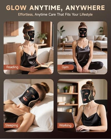 Kydj Red Light Therapy Mask For Face 7 Colors Led Face Mask Light Therapy With Rechargeable Remote Portable Anti-Aging & Skin Rejuvenation Device For Home Use Or Travel Ideal For Women