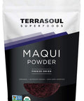 Terrasoul Superfoods Organic Maqui Berry Powder 4 Oz ze-Dried Antioxidant-Rich Superfood for Smoothies Desserts and Immune Support