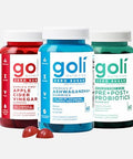 Goli Zero Sugar Trio- World'S First 3-In-1 Pre Post Probiotic Apple Cider Vinegar With Vitamin B12 And Probiotics Ashwagandha & L-Theanine Vitamin D Gummies. Vegan Gelatin & Gluten- Non-Gmo