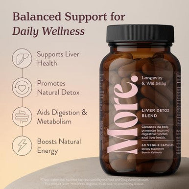 More Longevity & Wellbeing Liver Cleanse Detox & Repair 60 Caps