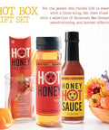 Savannah Bee Company Hot Honey Box Gift Set - Award-Winning Honey Collection - Includes Hot Honey, Sauce, and Fire Sticks - Perfect Gourmet Gift for Spice Lovers