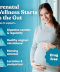 Eu Natural Momma Prenatal Probiotics Mom & Baby Gut And Digestive Postpartum, Nursing, Morning Sickness Pregnancy Relief 18 Clinically Proven Strains, 14 Billion Cfu, Prebiotic 30 Mini Vegan Capsules