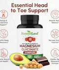 Forestleaf Magnesium Glycinate 500Mg Complex - Magnesium Supplement Capsules For Sleep And Calmness - Non-Gmo 3Rd Party Tested - 150 Pills For Women & Men By Forestleaf